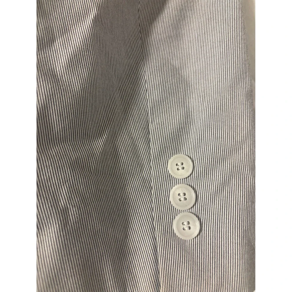 Haspel Seersucker Blazer Mens 42L Grey Striped  2-Button